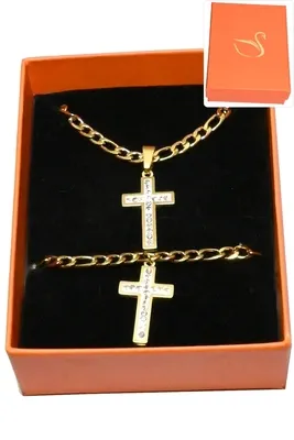 Coffret croix parure bijoux collection hervé aliex Or
