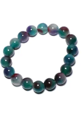 Bracelet minéral élastique Blanc 1D8914 