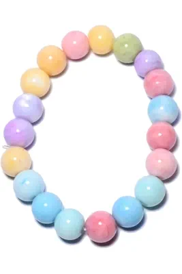 Bracelet minéral élastique Blanc 1D8914 