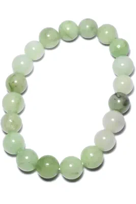 Bracelet minéral élastique Blanc 1D8914 