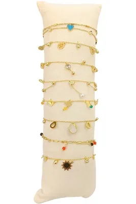 Bracelet en lot avec présentoire Or 30F4F7 