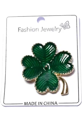 broche tréfle Or 365F1B 