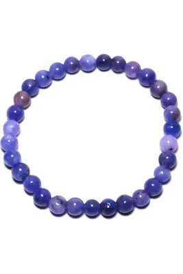 Bracelet minéral élastique Blanc 61C203 