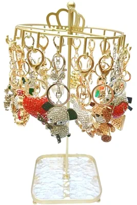 porte-cle le manège à 18 bijoux de sacs avec présentoir Or 69AB9F 