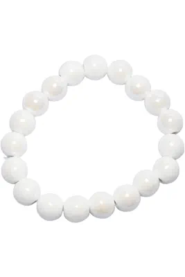 Bracelet céramique élastique Blanc 6E53D8 