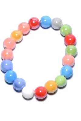 Bracelet céramique élastique Blanc 6E53D8 