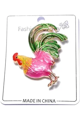 broche coq Or BF4349