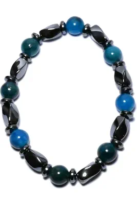 Bracelet minéral élastique Blanc C32B5B 