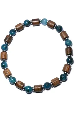 Bracelet minéral élastique Blanc C32B5B 