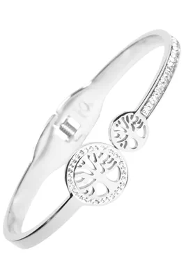 Jonc arbre de la vie Argent E8542D 