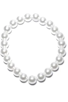 Bracelet perle élastique Blanc F2A089 