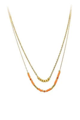 Collier double rangs Or