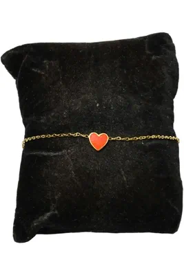 Coffret parure bijoux cadeaux orange coeur