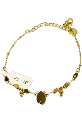 Bracelet oeil de tigre Or