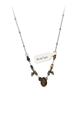 Collier oeil de tigre Argent