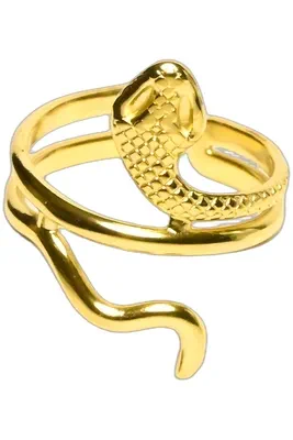 Bague staille réglable serpent Or F46E43 