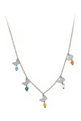 Collier papillon breloque Argent