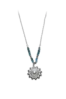 Collier pierre minérale Argent