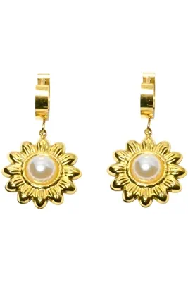 Boucle-d-oreille fleur Or 233DAB 