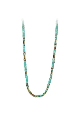 Collier pierre minérale Or