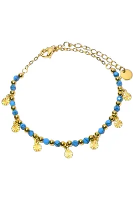 Bracelet pierre minérale Or