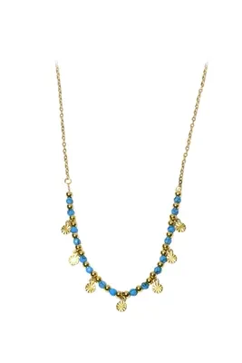 Collier pierre minérale Or