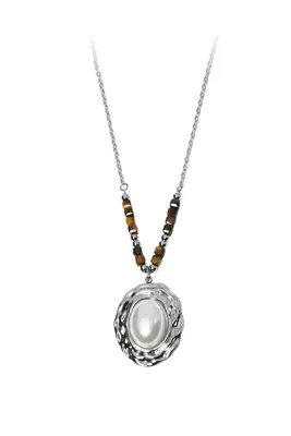 Collier pierre minérale Argent