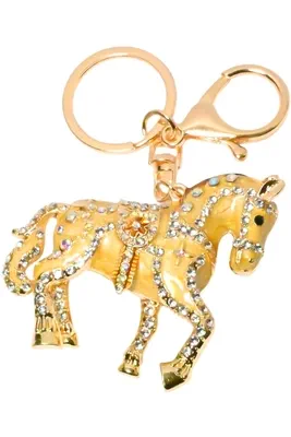 porte-cle cheval Or