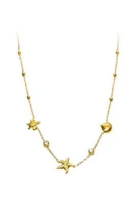 Collier fruit de mer Or 0B6BFF 