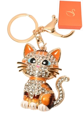 porte-cle coffret cadeaux chat Or 34563E 