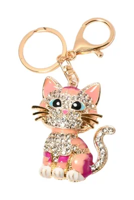porte-cle chat Or