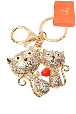 porte-cle coffret cadeaux chat Or