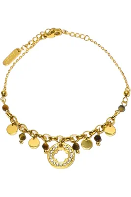 Bracelet oeil de tigre Or 5102BC 