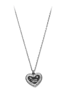 Collier je t'aime Maman Argent 535C75 