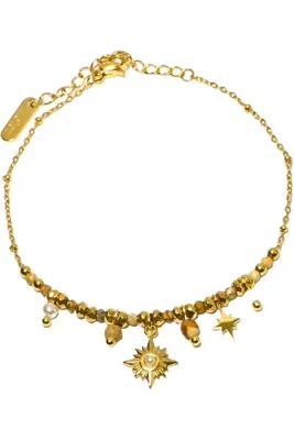 Bracelet étoile oeil de tigre Or 88194E 