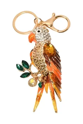 porte-cle perroquet Or