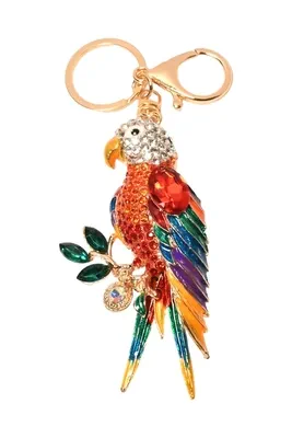 porte-cle perroquet Or