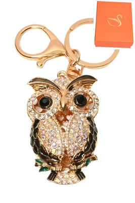 porte-cle coffret cadeaux hibou Or A243DA 
