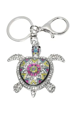 porte-cle tortue Argent