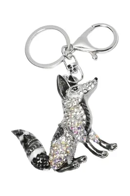 porte-cle renard Argent