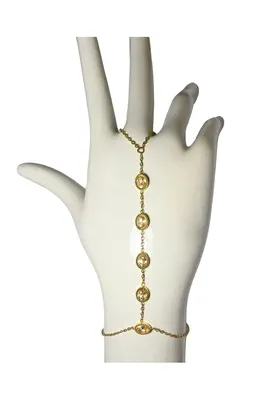 Bracelet chaîne de main Or D9F8A4 