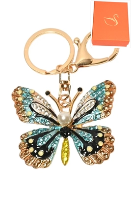 porte-cle coffret cadeaux papillon Or EA196F 
