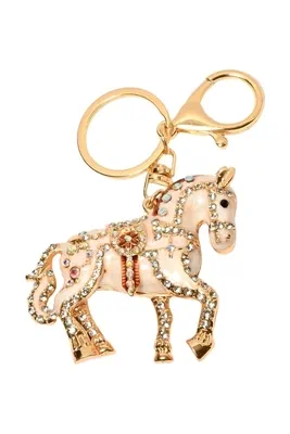 porte-cle cheval Or