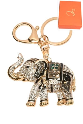 porte-cle coffret cadeaux éléphant Or F24956 