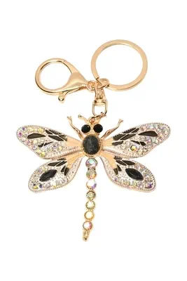 porte-cle libellule Or