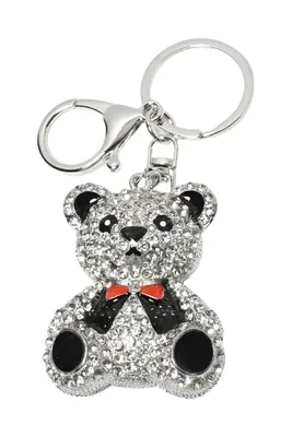 porte-cle ours Argent