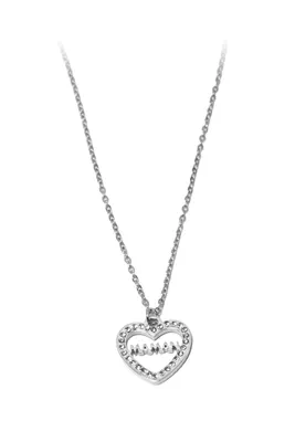 Collier Maman coeur Argent FJL268 