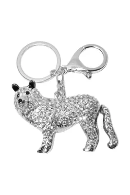 porte-cle chien loup multicolore