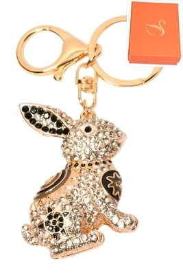 porte-cle coffret cadeaux bijoux de sac lapin Or