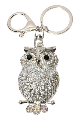 porte-cle hiboux chouette Argent